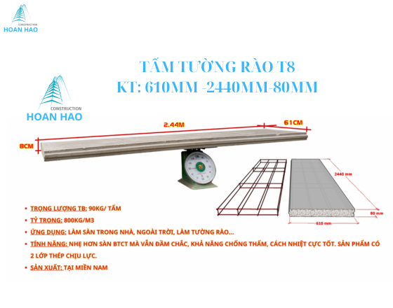 TẤM TƯỜNG RÀO T8