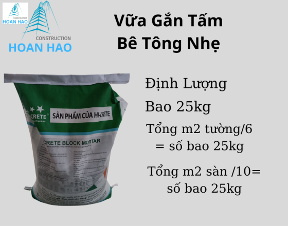 Vữa gắn tấm bê tông nhẹ